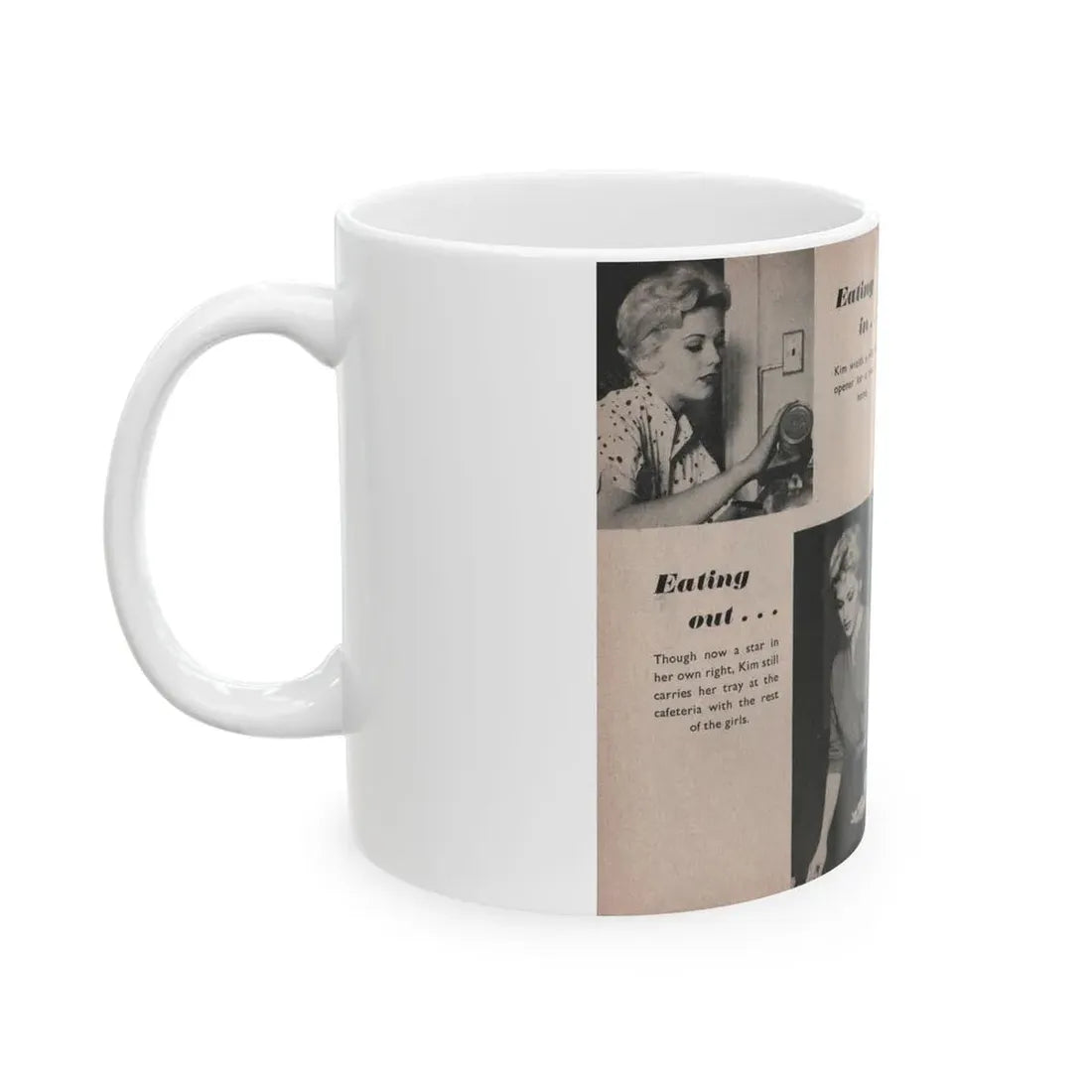 Kim Novak #161 - Scanned Mag. 66 Photos (Vintage Female Icon) White Coffee Mug - Go Mug Yourself