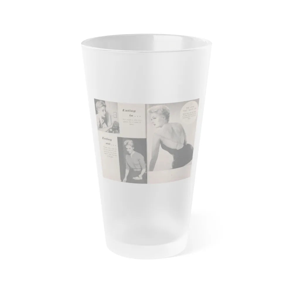 Kim Novak #161 - Scanned Mag. 66 Photos (Vintage Female Icon) Frosted Pint Glass 16oz-16oz-Frosted-Go Mug Yourself