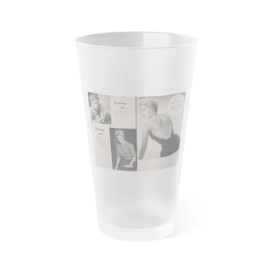Kim Novak #161 - Scanned Mag. 66 Photos (Vintage Female Icon) Frosted Pint Glass 16oz-16oz-Frosted-Go Mug Yourself
