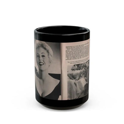 Kim Novak #162 - Scanned Mag. 66 Photos (Vintage Female Icon) Black Coffee Mug 15oz - Go Mug Yourself