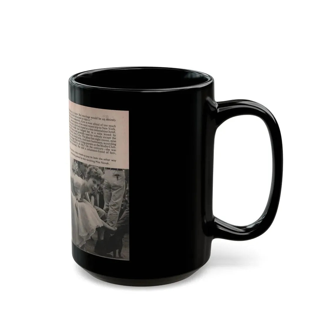 Kim Novak #162 - Scanned Mag. 66 Photos (Vintage Female Icon) Black Coffee Mug - Go Mug Yourself