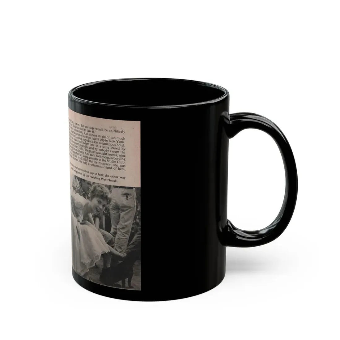 Kim Novak #162 - Scanned Mag. 66 Photos (Vintage Female Icon) Black Coffee Mug - Go Mug Yourself