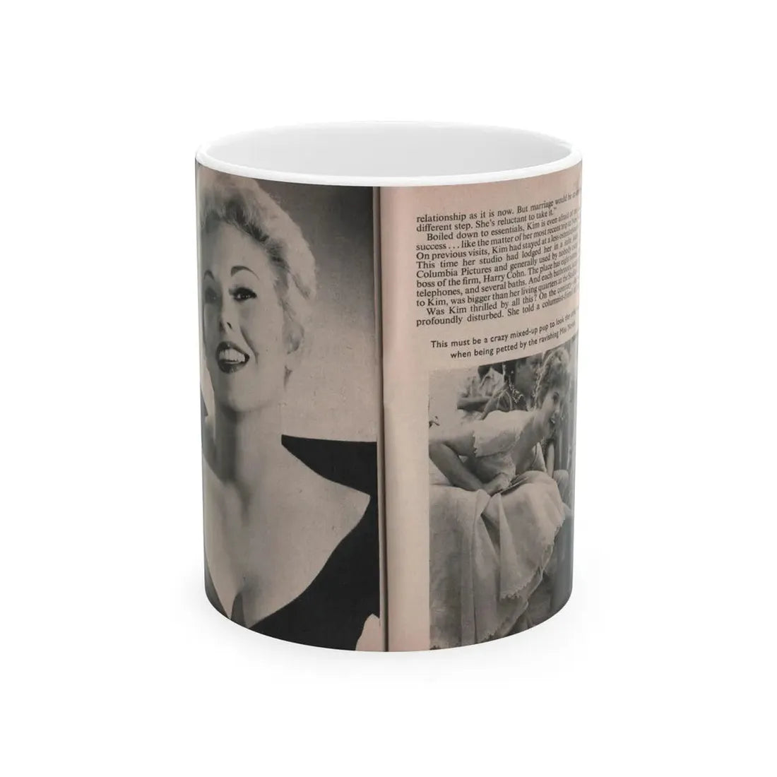 Kim Novak #162 - Scanned Mag. 66 Photos (Vintage Female Icon) White Coffee Mug 11oz - Go Mug Yourself