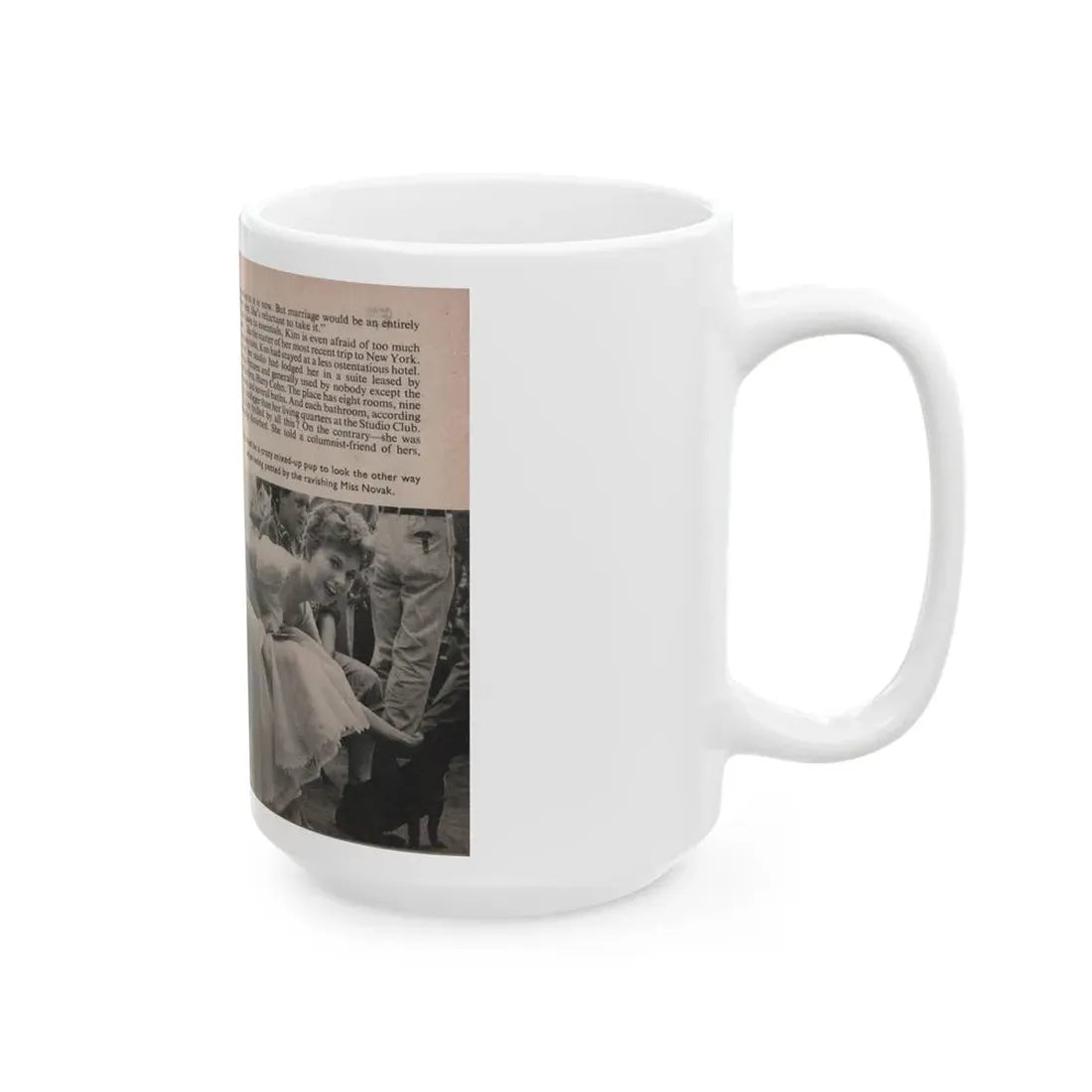 Kim Novak #162 - Scanned Mag. 66 Photos (Vintage Female Icon) White Coffee Mug - Go Mug Yourself