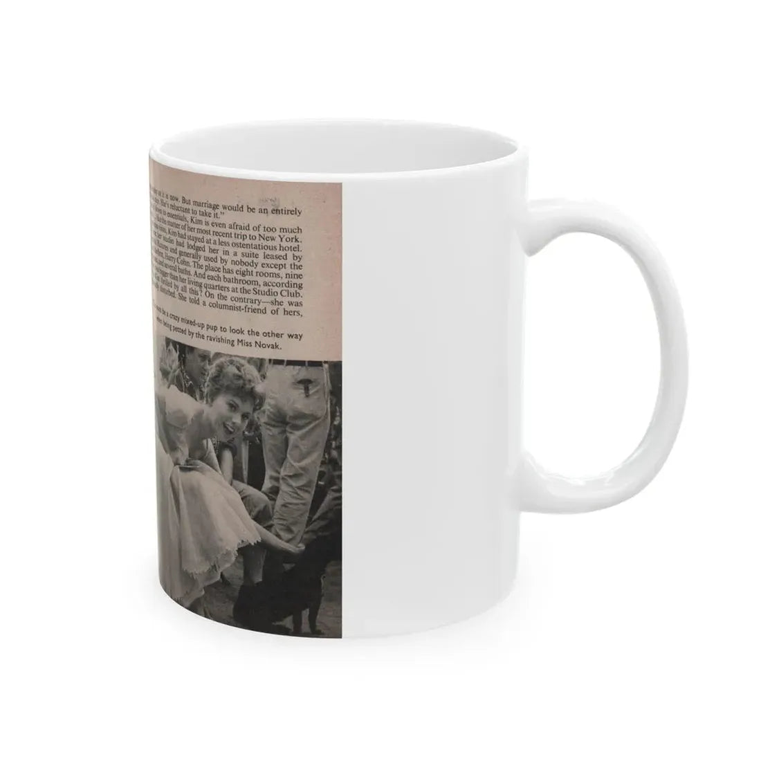 Kim Novak #162 - Scanned Mag. 66 Photos (Vintage Female Icon) White Coffee Mug - Go Mug Yourself