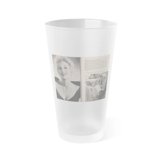 Kim Novak #162 - Scanned Mag. 66 Photos (Vintage Female Icon) Frosted Pint Glass 16oz-16oz-Frosted-Go Mug Yourself