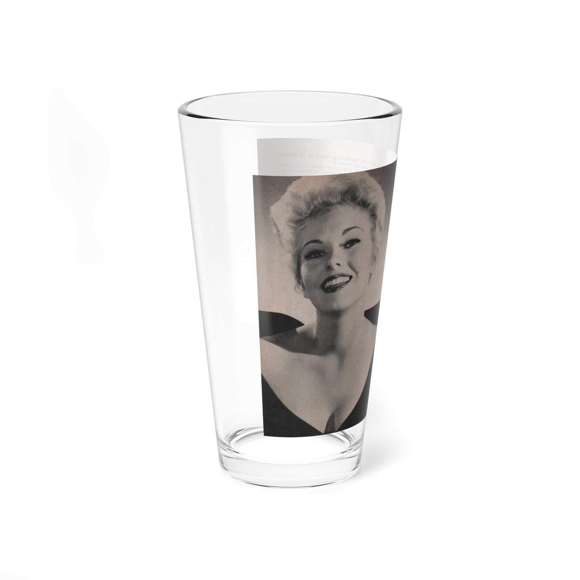 Kim Novak #162 - Scanned Mag. 66 Photos (Vintage Female Icon) Pint Glass 16oz-Go Mug Yourself