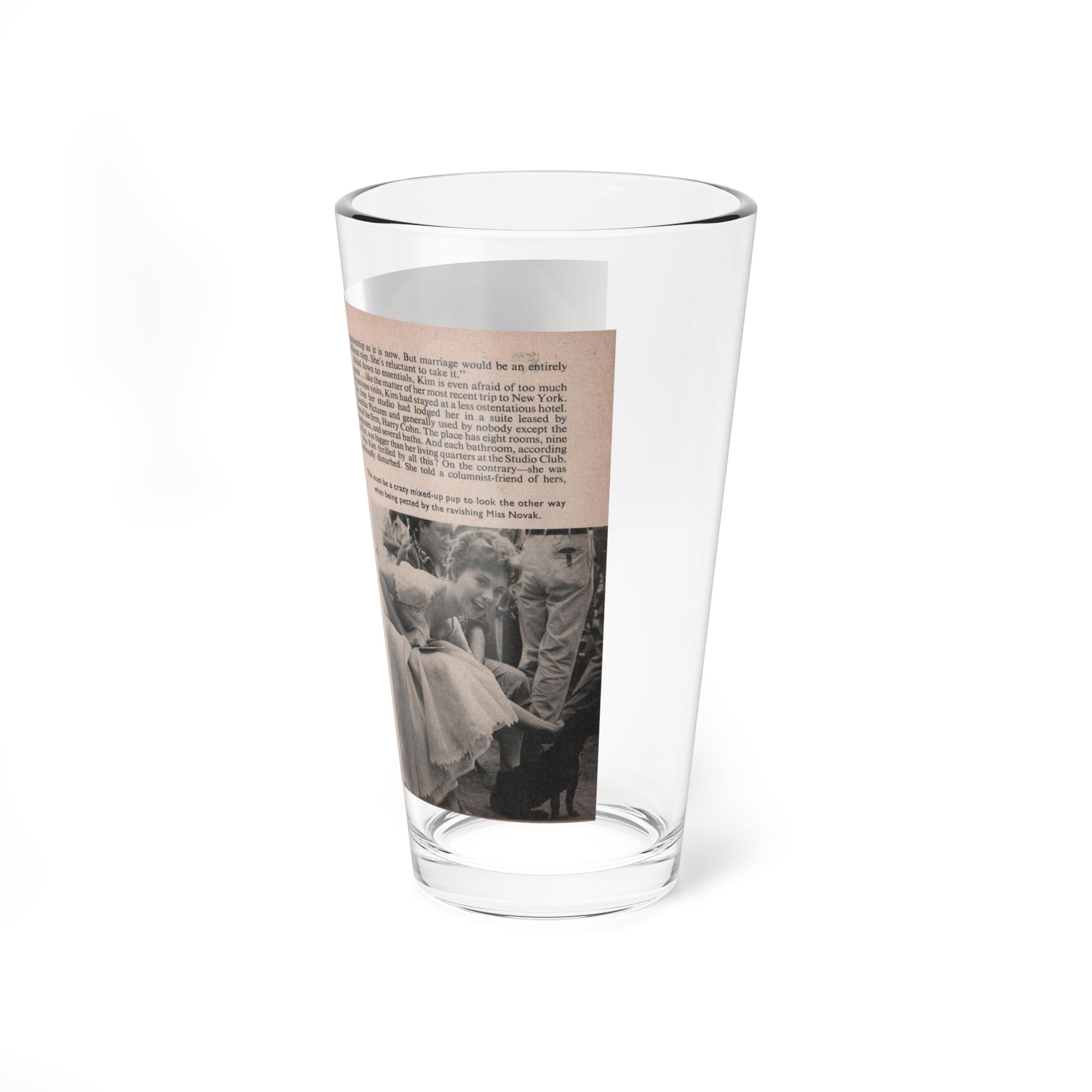 Kim Novak #162 - Scanned Mag. 66 Photos (Vintage Female Icon) Pint Glass 16oz-Go Mug Yourself