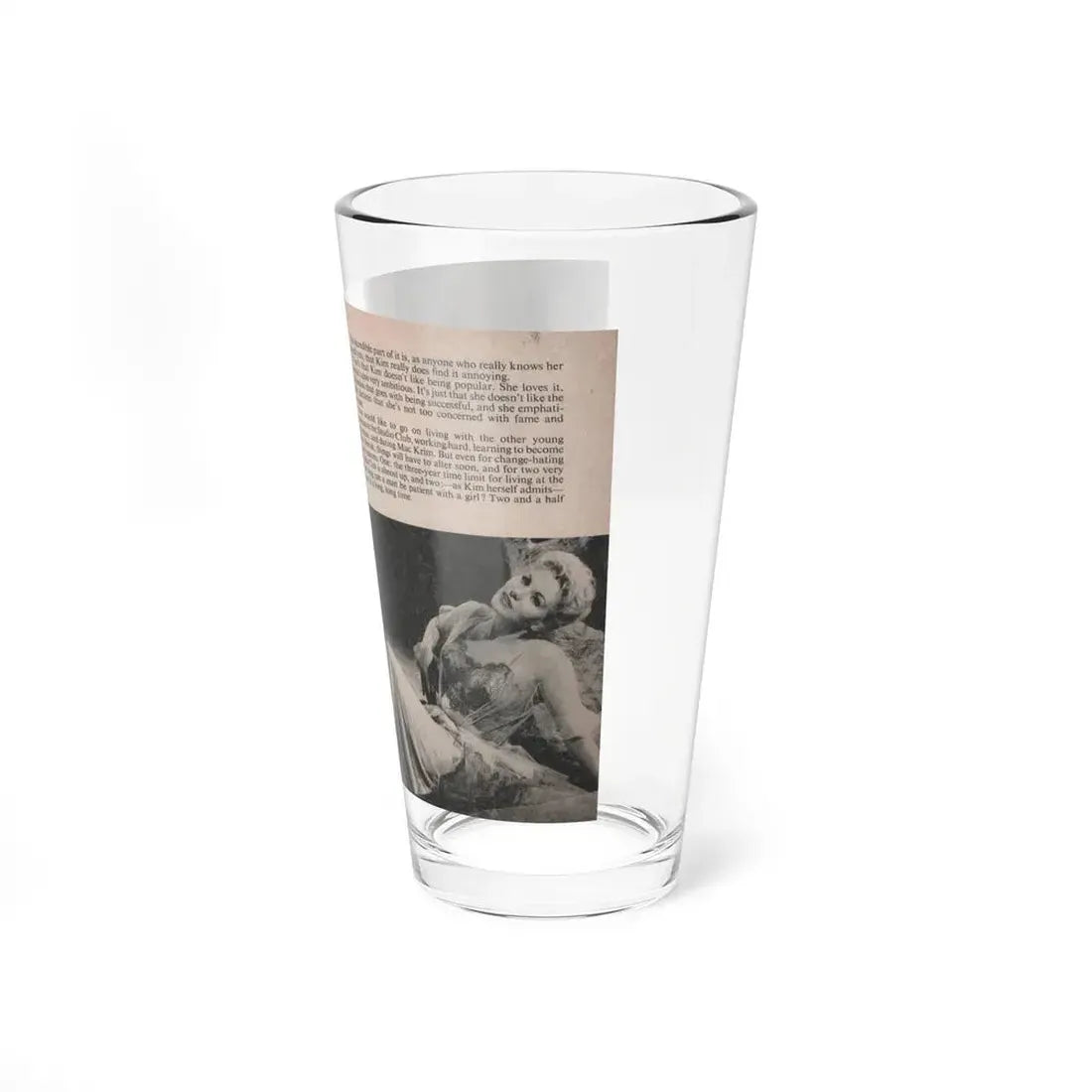 Kim Novak #163 - Scanned Mag. 66 Photos (Vintage Female Icon) Pint Glass 16oz - Go Mug Yourself