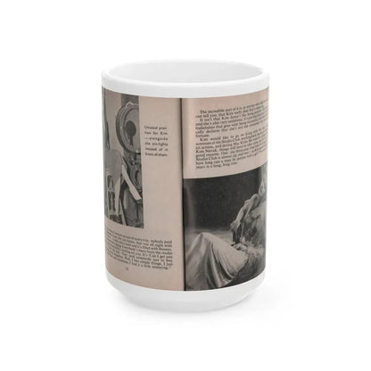 Kim Novak #163 - Scanned Mag. 66 Photos (Vintage Female Icon) White Coffee Mug 15oz - Go Mug Yourself