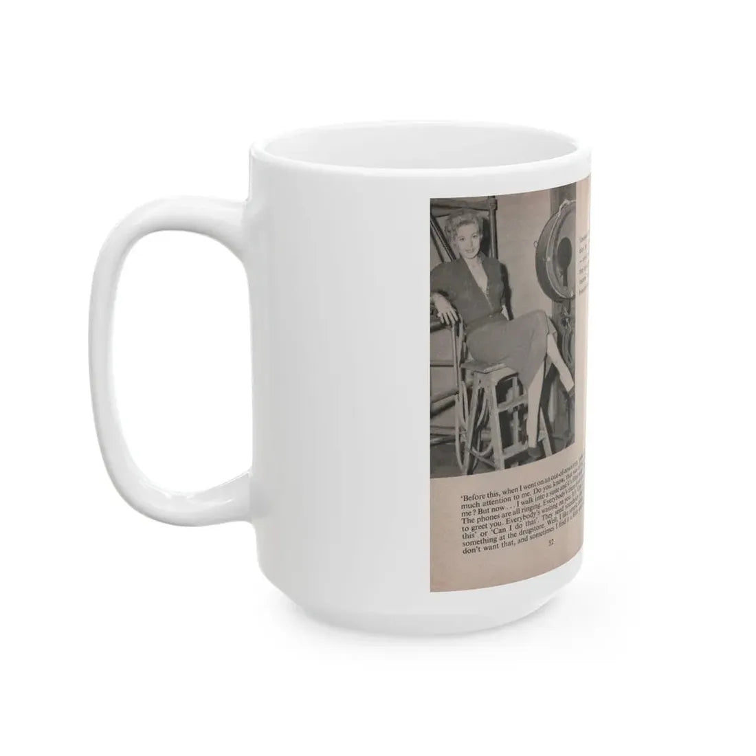Kim Novak #163 - Scanned Mag. 66 Photos (Vintage Female Icon) White Coffee Mug - Go Mug Yourself