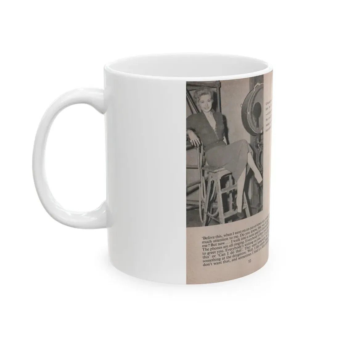 Kim Novak #163 - Scanned Mag. 66 Photos (Vintage Female Icon) White Coffee Mug - Go Mug Yourself