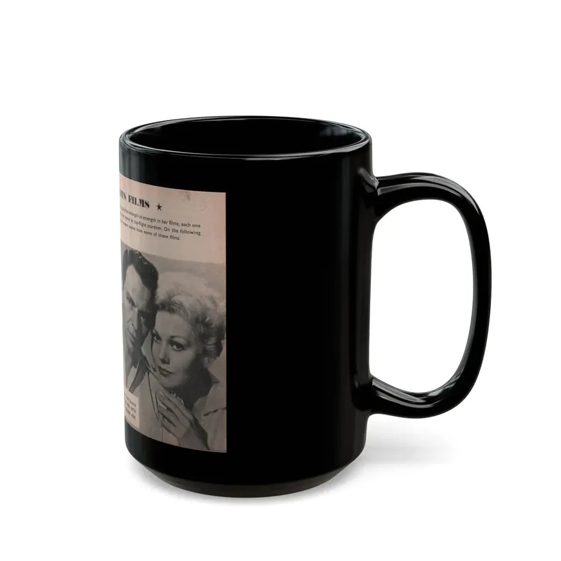 Kim Novak #164 - Scanned Mag. 66 Photos (Vintage Female Icon) Black Coffee Mug - Go Mug Yourself