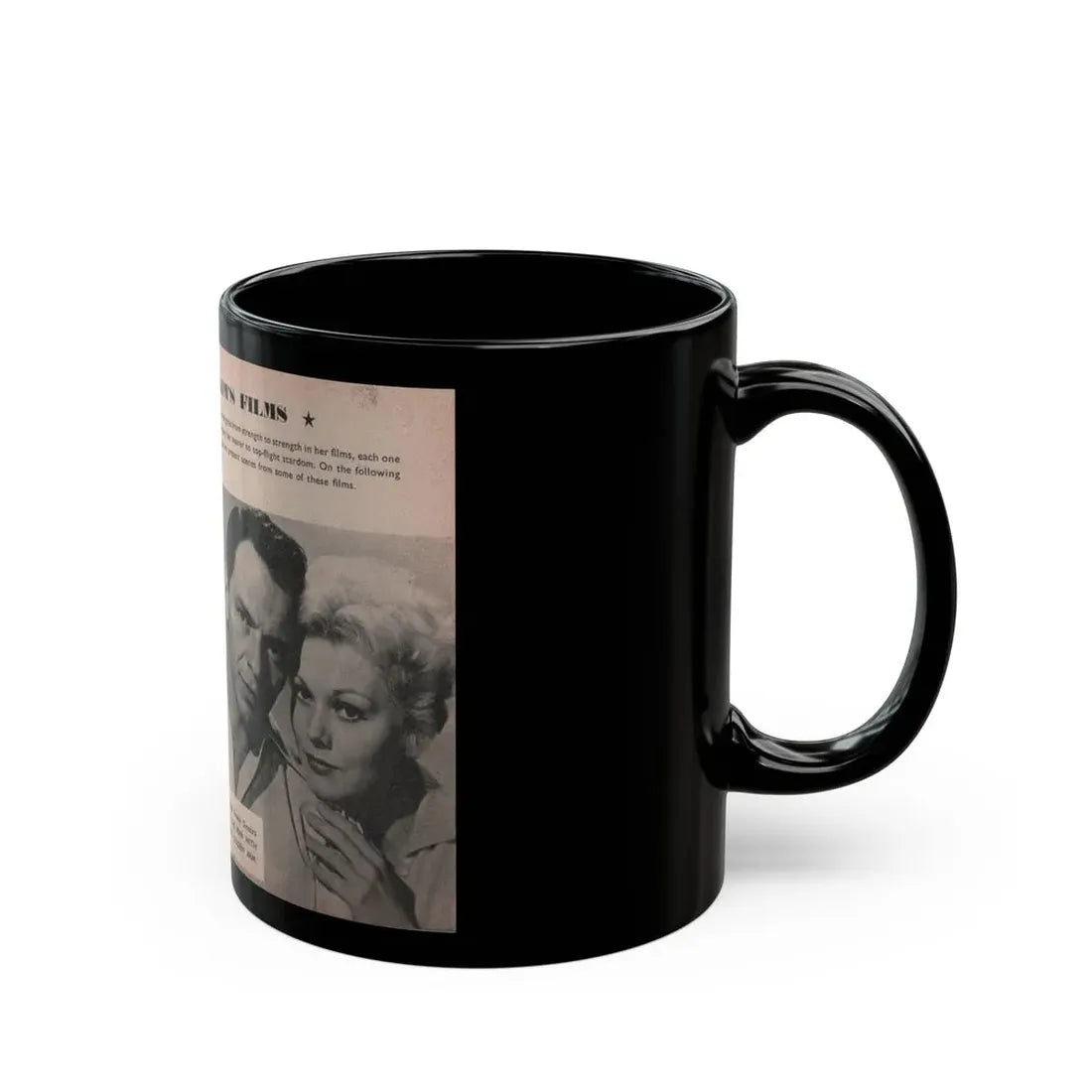 Kim Novak #164 - Scanned Mag. 66 Photos (Vintage Female Icon) Black Coffee Mug - Go Mug Yourself