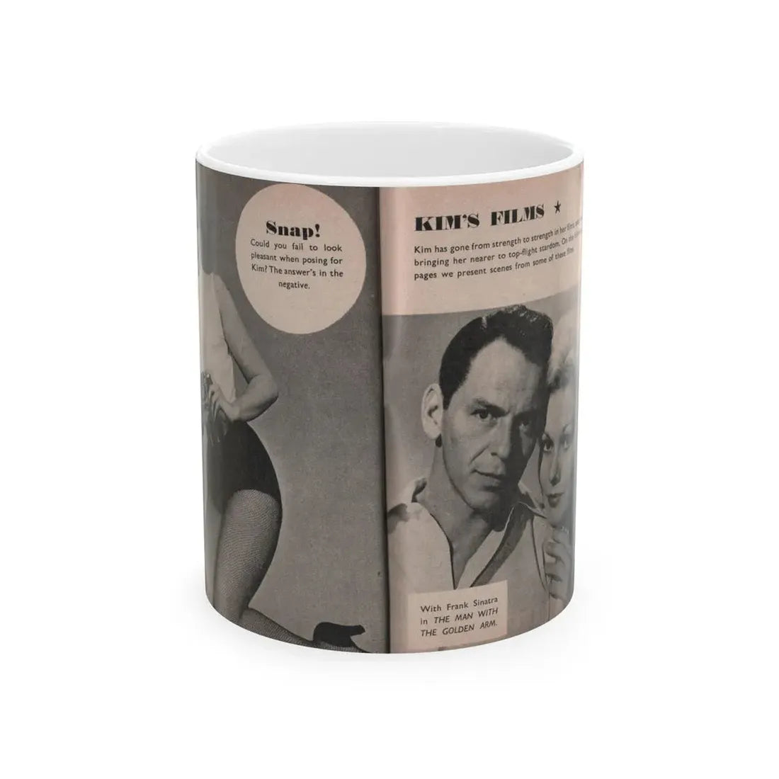 Kim Novak #164 - Scanned Mag. 66 Photos (Vintage Female Icon) White Coffee Mug 11oz - Go Mug Yourself