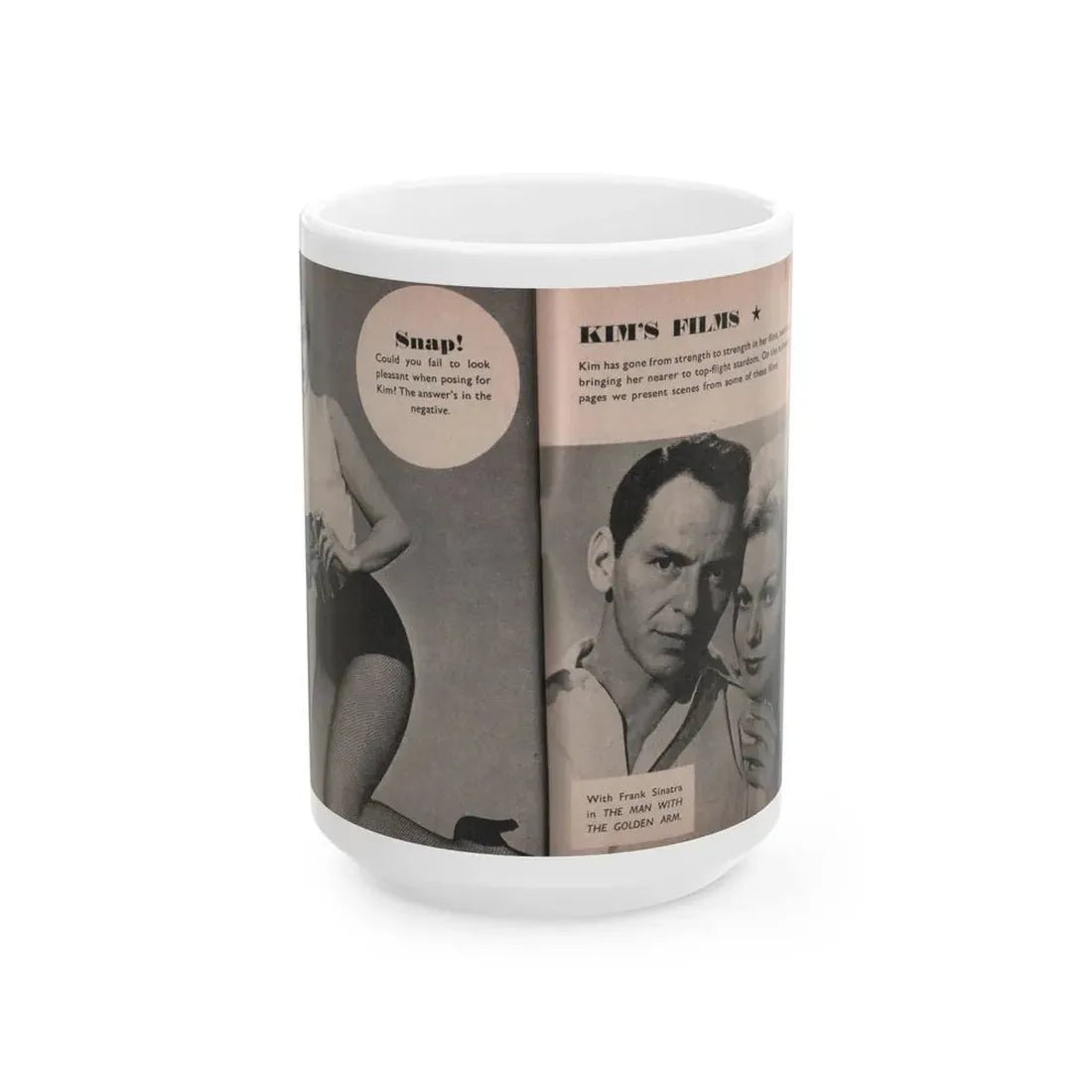 Kim Novak #164 - Scanned Mag. 66 Photos (Vintage Female Icon) White Coffee Mug 15oz - Go Mug Yourself