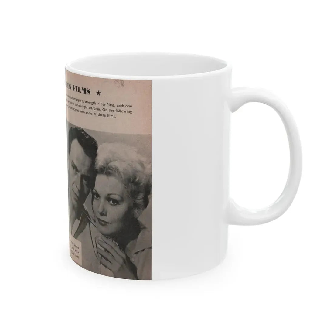 Kim Novak #164 - Scanned Mag. 66 Photos (Vintage Female Icon) White Coffee Mug - Go Mug Yourself