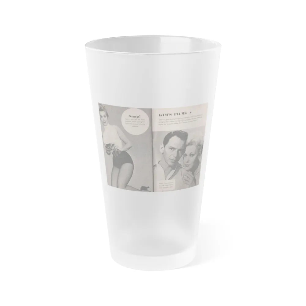 Kim Novak #164 - Scanned Mag. 66 Photos (Vintage Female Icon) Frosted Pint Glass 16oz-16oz-Frosted-Go Mug Yourself