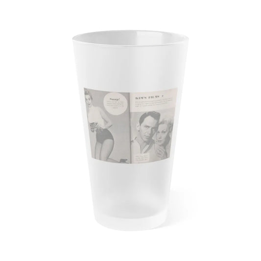 Kim Novak #164 - Scanned Mag. 66 Photos (Vintage Female Icon) Frosted Pint Glass 16oz-16oz-Frosted-Go Mug Yourself