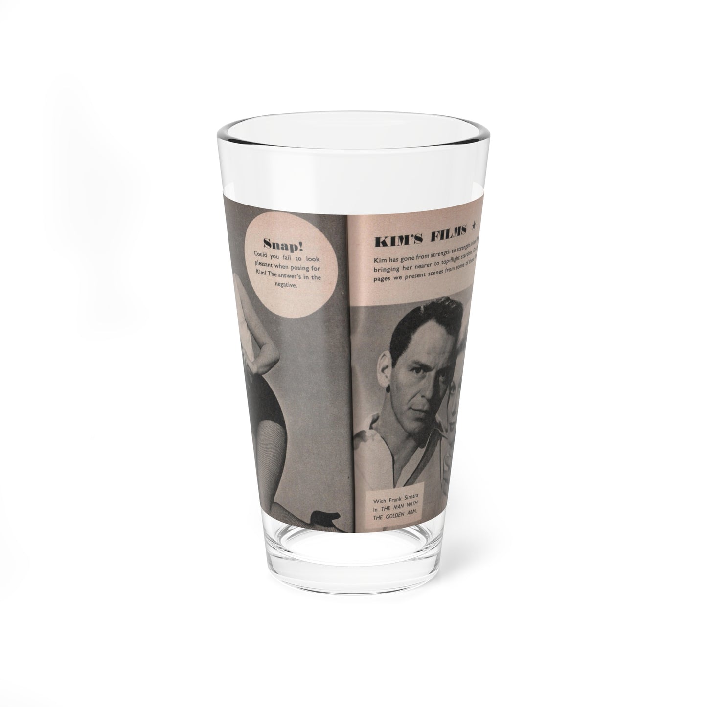 Kim Novak #164 - Scanned Mag. 66 Photos (Vintage Female Icon) Pint Glass 16oz-16oz-Go Mug Yourself