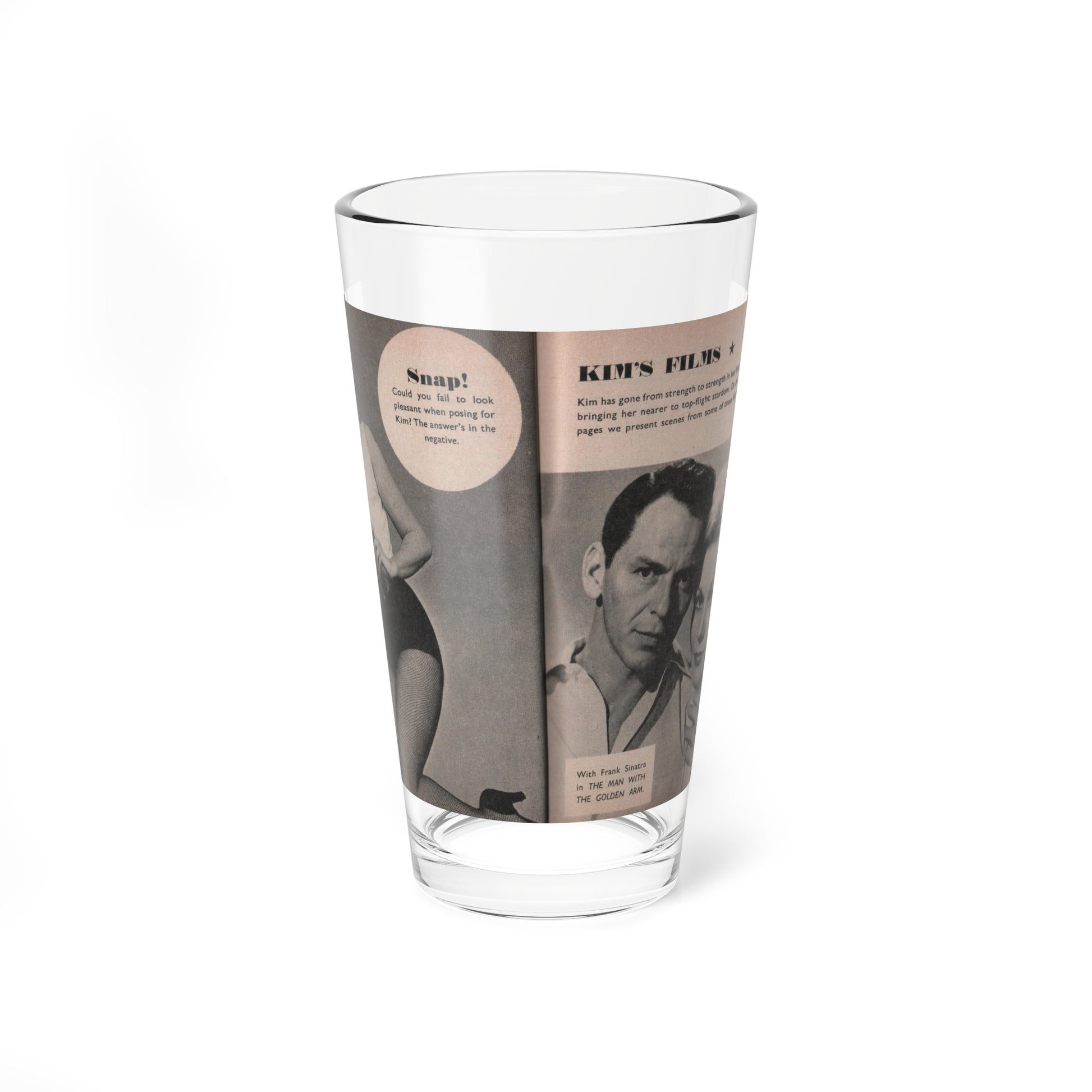 Kim Novak #164 - Scanned Mag. 66 Photos (Vintage Female Icon) Pint Glass 16oz-16oz-Go Mug Yourself