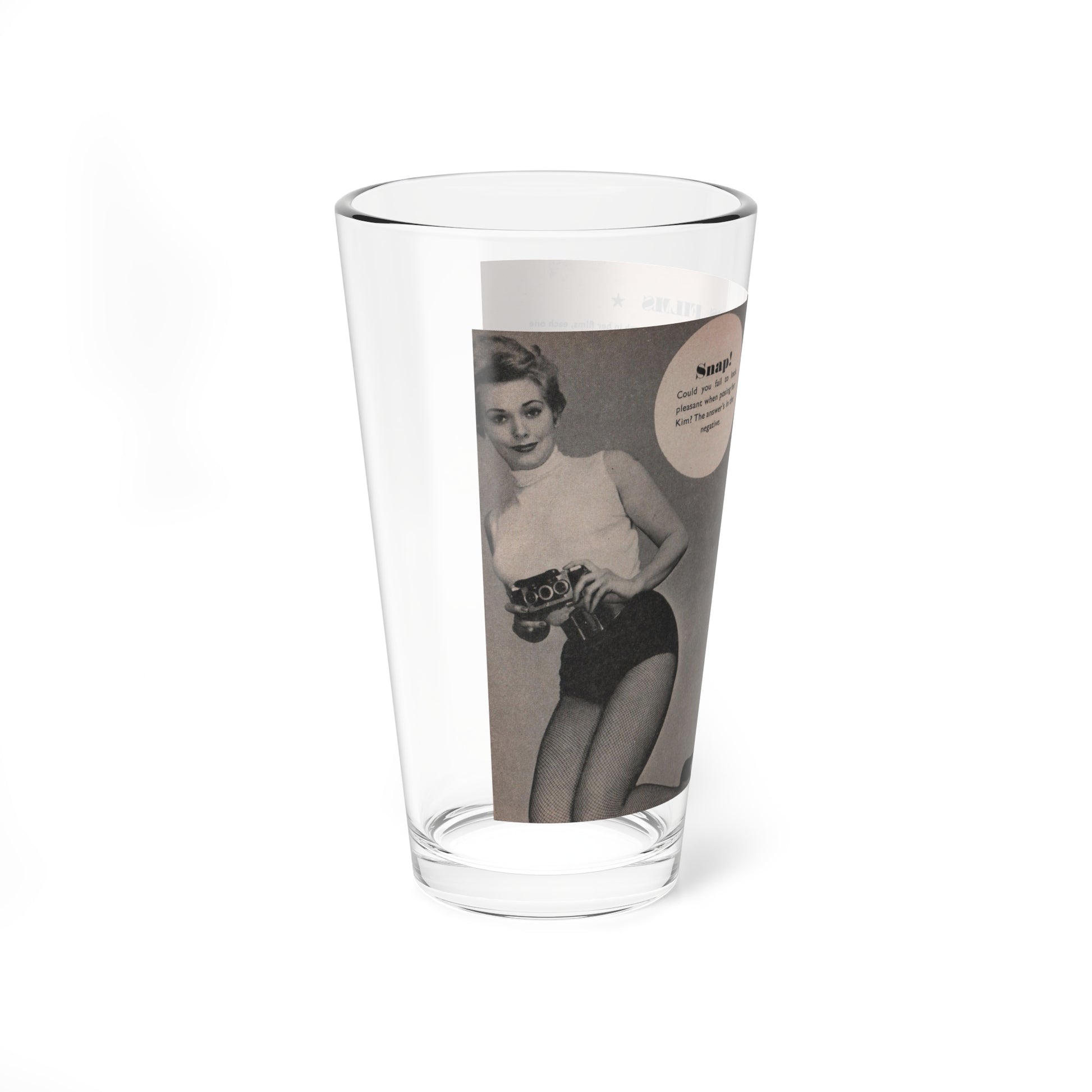 Kim Novak #164 - Scanned Mag. 66 Photos (Vintage Female Icon) Pint Glass 16oz-Go Mug Yourself