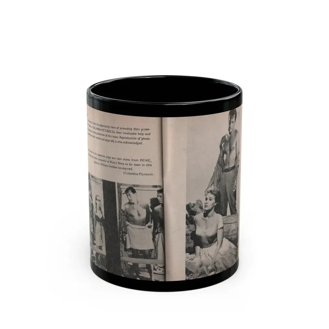 Kim Novak #165 - Scanned Mag. 66 Photos (Vintage Female Icon) Black Coffee Mug 11oz - Go Mug Yourself