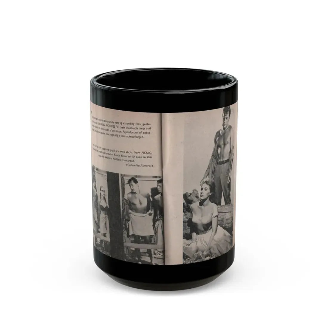Kim Novak #165 - Scanned Mag. 66 Photos (Vintage Female Icon) Black Coffee Mug 15oz - Go Mug Yourself