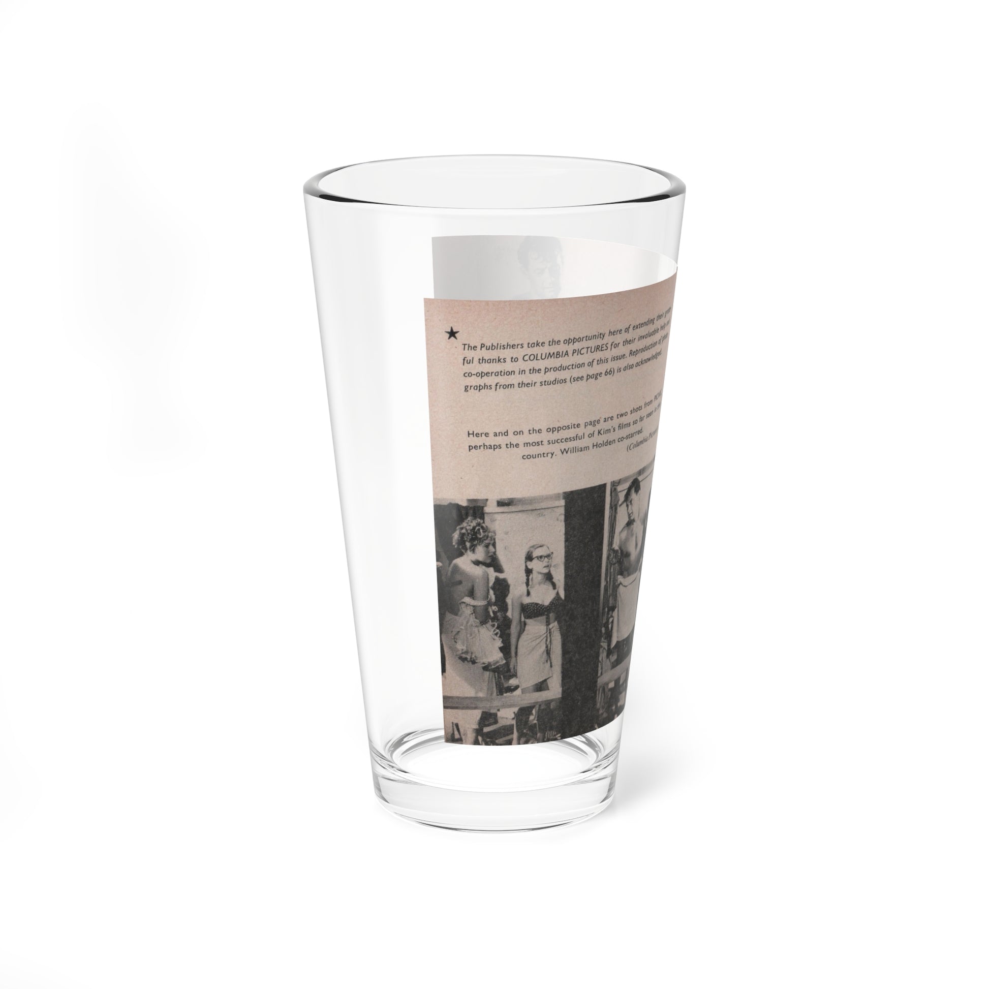Kim Novak #165 - Scanned Mag. 66 Photos (Vintage Female Icon) Pint Glass 16oz-Go Mug Yourself