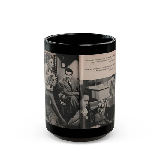 Kim Novak #166 - Scanned Mag. 66 Photos (Vintage Female Icon) Black Coffee Mug 15oz - Go Mug Yourself