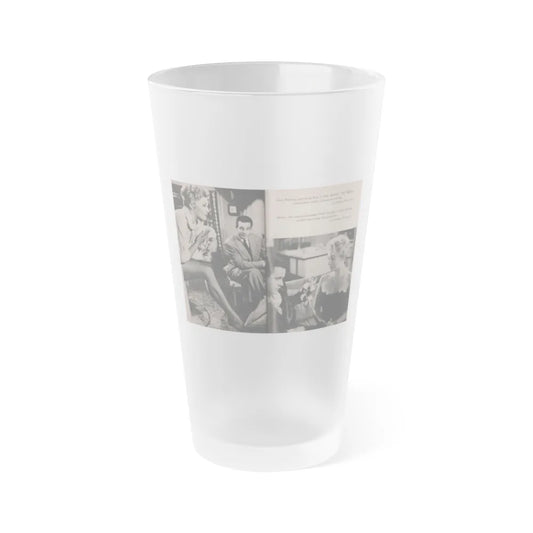 Kim Novak #166 - Scanned Mag. 66 Photos (Vintage Female Icon) Frosted Pint Glass 16oz-16oz-Frosted-Go Mug Yourself