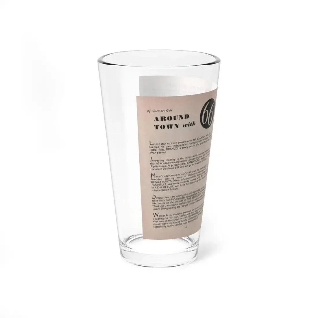 Kim Novak #168 - Scanned Mag. 66 Photos 1 (Vintage Female Icon) Pint Glass 16oz - Go Mug Yourself
