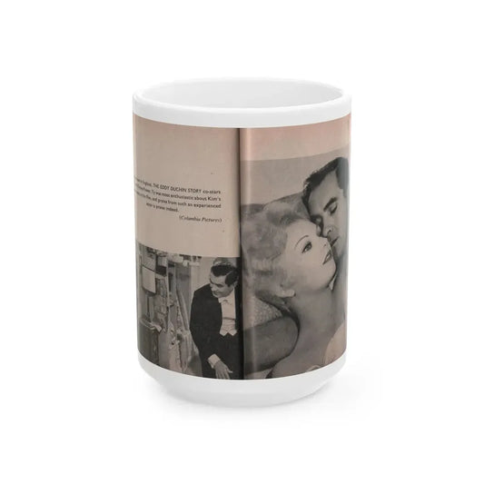 Kim Novak #168 - Scanned Mag. 66 Photos (Vintage Female Icon) White Coffee Mug 15oz - Go Mug Yourself