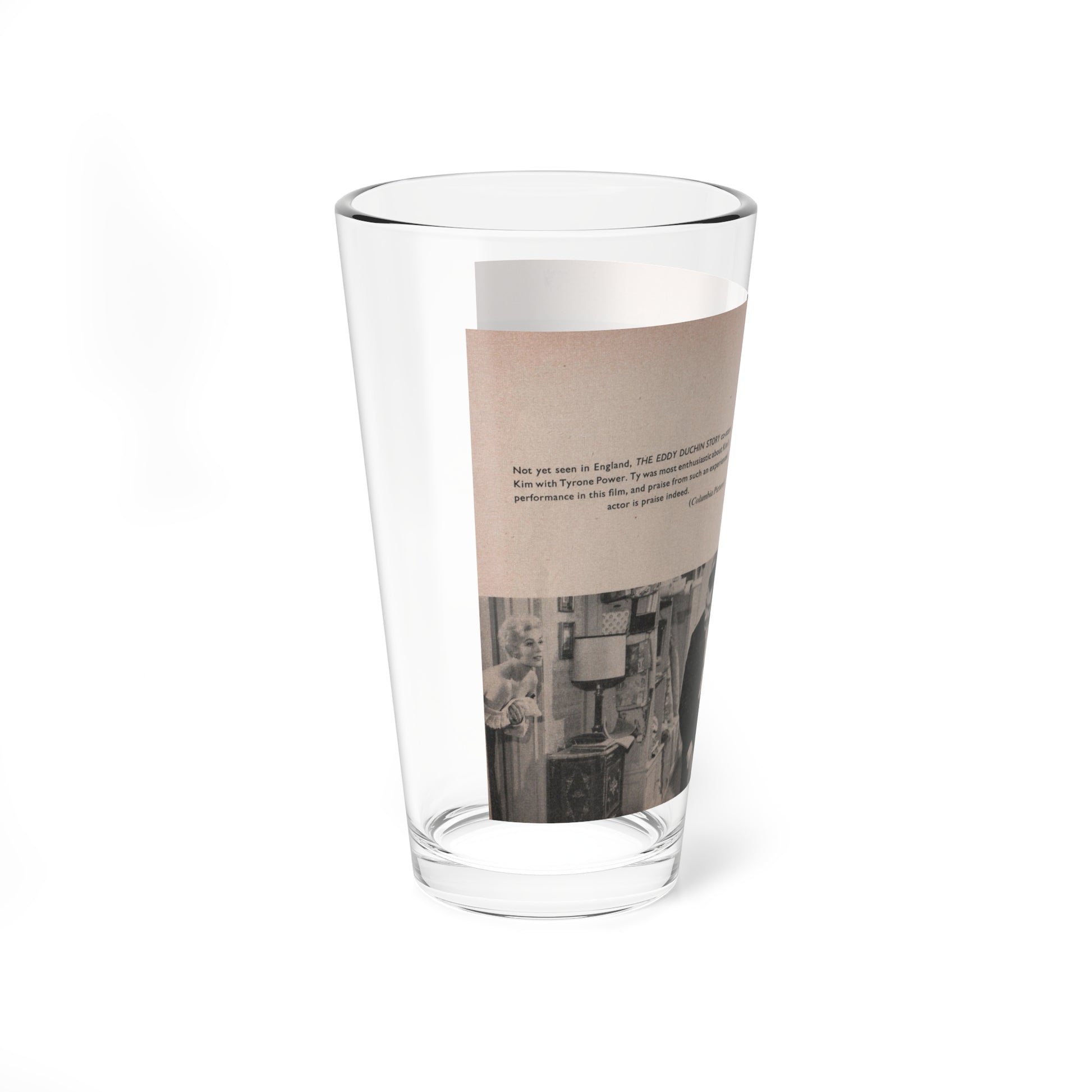 Kim Novak #168 - Scanned Mag. 66 Photos (Vintage Female Icon) Pint Glass 16oz-Go Mug Yourself