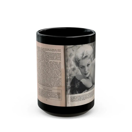 Kim Novak #169 - Scanned Mag. 66 Photos (Vintage Female Icon) Black Coffee Mug 15oz - Go Mug Yourself