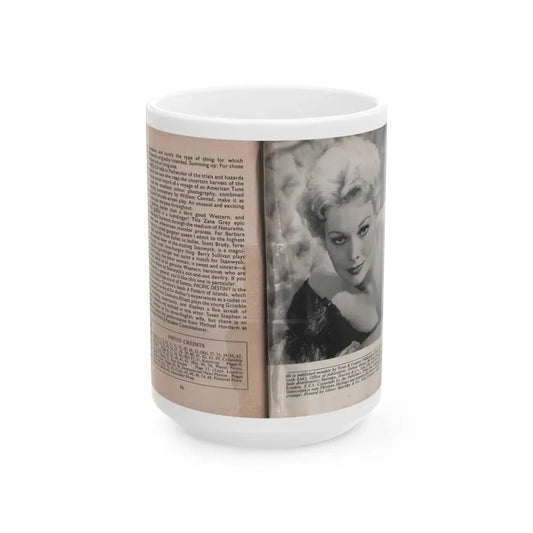 Kim Novak #169 - Scanned Mag. 66 Photos (Vintage Female Icon) White Coffee Mug 15oz - Go Mug Yourself