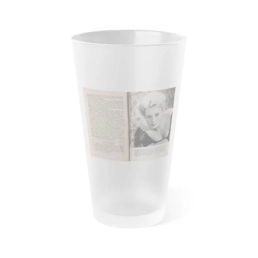 Kim Novak #169 - Scanned Mag. 66 Photos (Vintage Female Icon) Frosted Pint Glass 16oz-16oz-Frosted-Go Mug Yourself