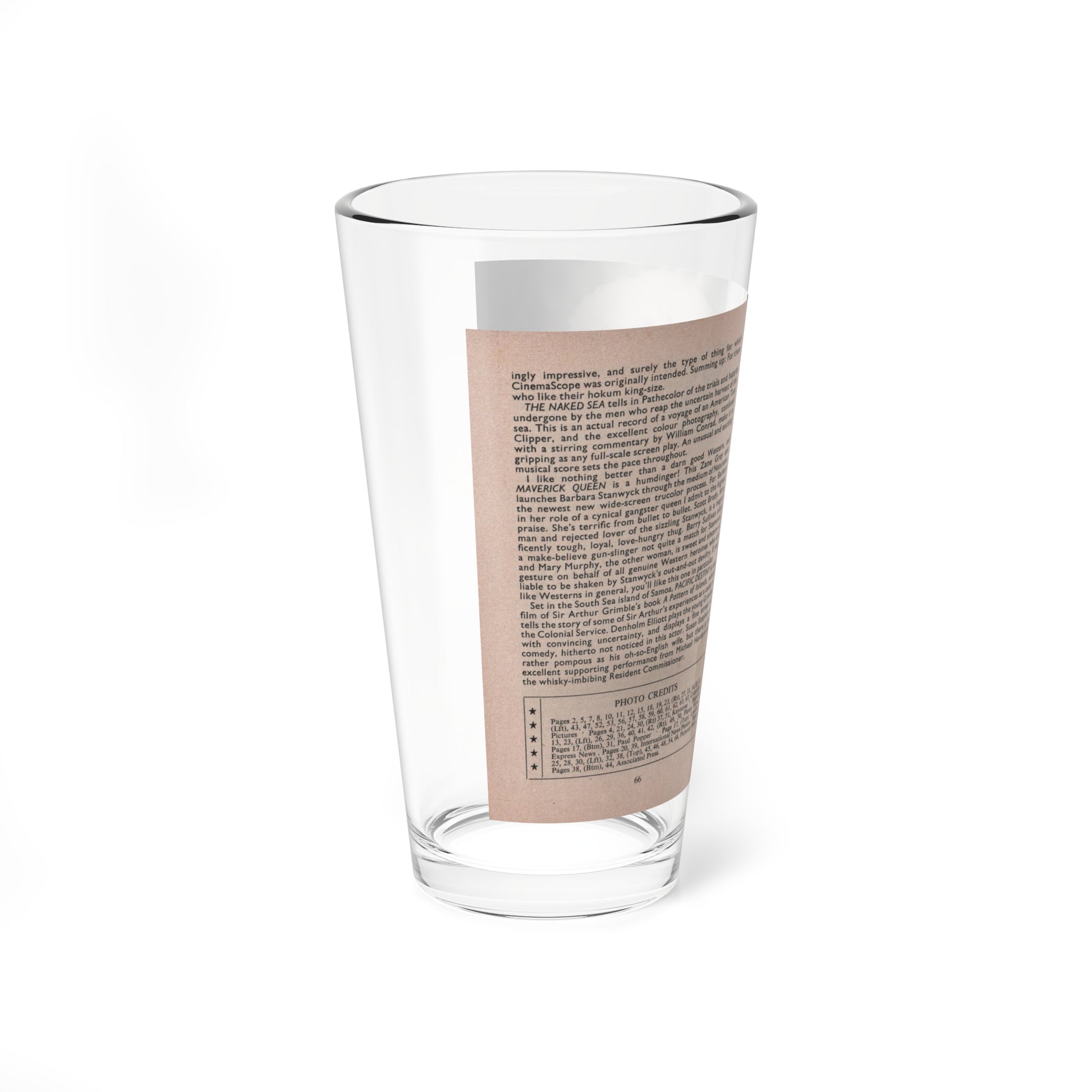 Kim Novak #169 - Scanned Mag. 66 Photos (Vintage Female Icon) Pint Glass 16oz-Go Mug Yourself