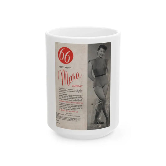 Kim Novak #170 - Scanned Mag. 66 Photos (Vintage Female Icon) White Coffee Mug 15oz - Go Mug Yourself