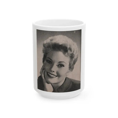Kim Novak #171 - Scanned Mag. 66 Photos (Vintage Female Icon) White Coffee Mug 15oz - Go Mug Yourself