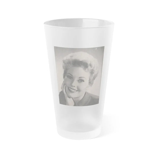 Kim Novak #171 - Scanned Mag. 66 Photos (Vintage Female Icon) Frosted Pint Glass 16oz-16oz-Frosted-Go Mug Yourself