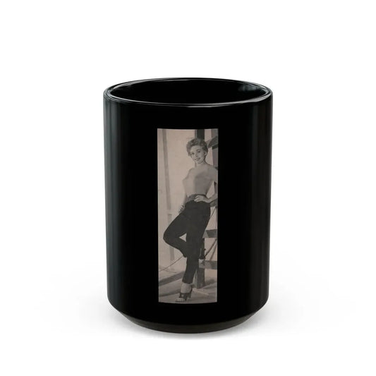 Kim Novak #172 - Scanned Mag. 66 Photos (Vintage Female Icon) Black Coffee Mug 15oz - Go Mug Yourself