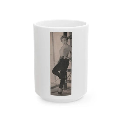 Kim Novak #172 - Scanned Mag. 66 Photos (Vintage Female Icon) White Coffee Mug 15oz - Go Mug Yourself