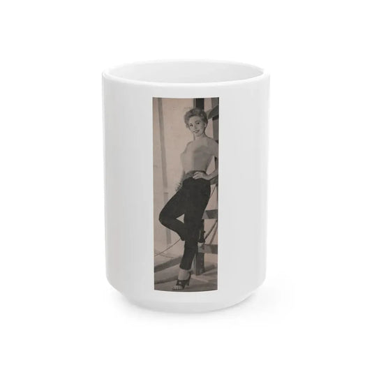 Kim Novak #172 - Scanned Mag. 66 Photos (Vintage Female Icon) White Coffee Mug 15oz - Go Mug Yourself