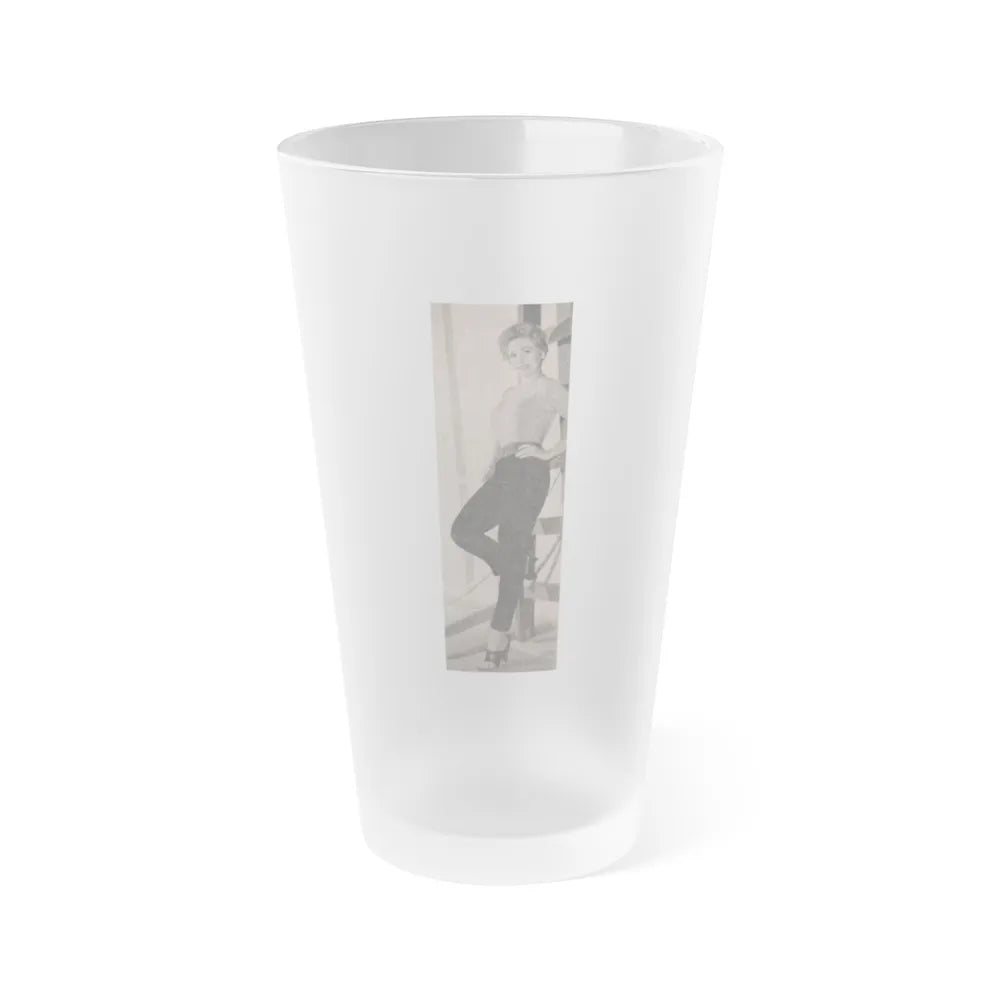 Kim Novak #172 - Scanned Mag. 66 Photos (Vintage Female Icon) Frosted Pint Glass 16oz-16oz-Frosted-Go Mug Yourself
