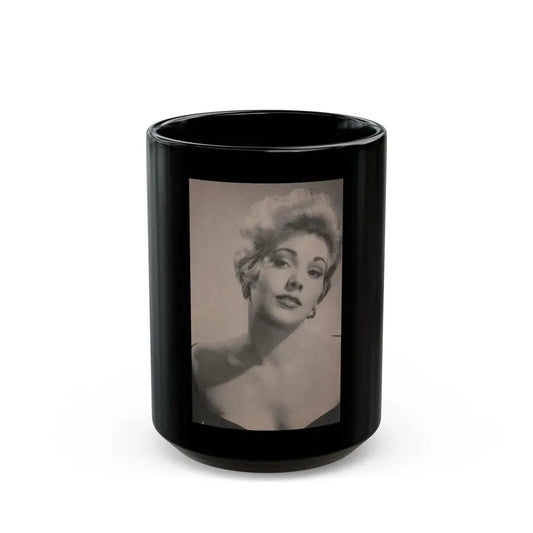Kim Novak #173 - Scanned Mag. 66 Photos (Vintage Female Icon) Black Coffee Mug 15oz - Go Mug Yourself