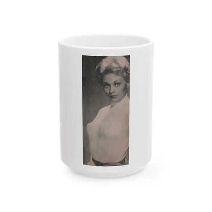 Kim Novak #174 - Scanned Mag. 66 Photos (Vintage Female Icon) White Coffee Mug 15oz - Go Mug Yourself