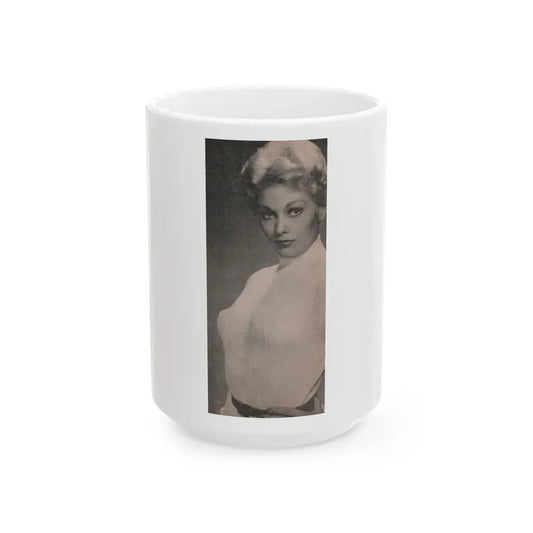 Kim Novak #174 - Scanned Mag. 66 Photos (Vintage Female Icon) White Coffee Mug 15oz - Go Mug Yourself