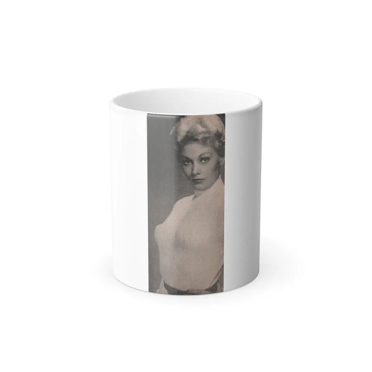 Kim Novak #174 - Scanned Mag. 66 Photos (Cropped Photo) (Vintage Female Icons) Color Changing Mug 11oz-11oz-Go Mug Yourself