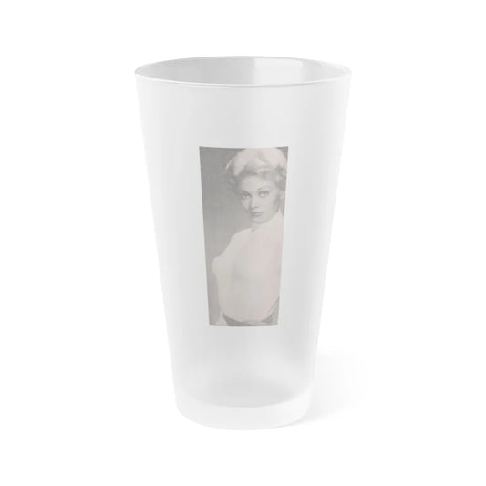 Kim Novak #174 - Scanned Mag. 66 Photos (Vintage Female Icon) Frosted Pint Glass 16oz-16oz-Frosted-Go Mug Yourself